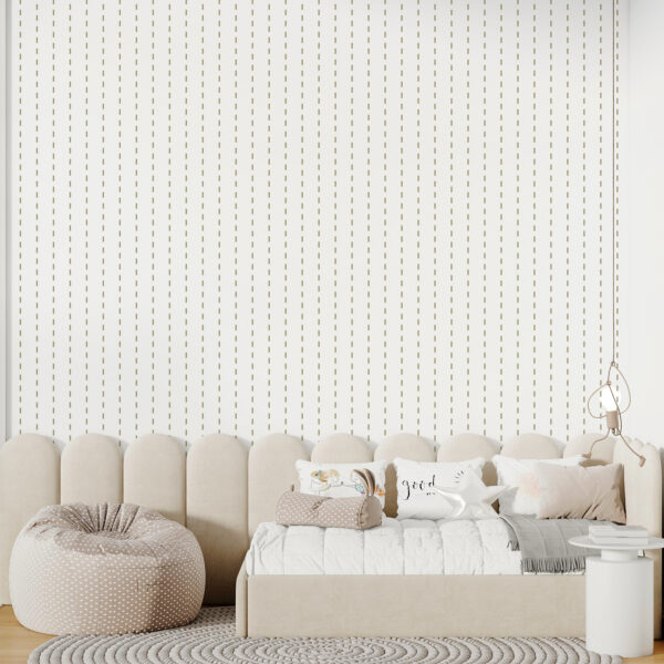 Fotobehang Witte achtergrond met bruine lijnen