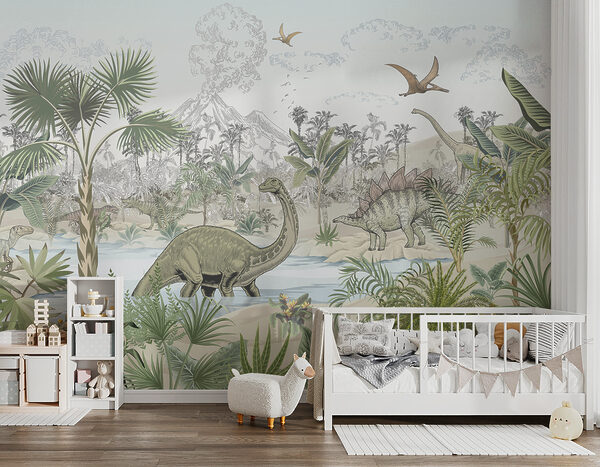 Fotobehang Fotobehang Tekening van een dinosaurus (Artikelnummer: u98674)