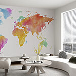 Fotobehang Kaart van de wereld