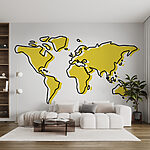 Fotobehang Kaart van de wereld
