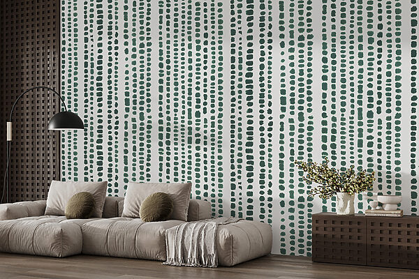 Groen en wit patroon Fotobehang Groen en wit patroon