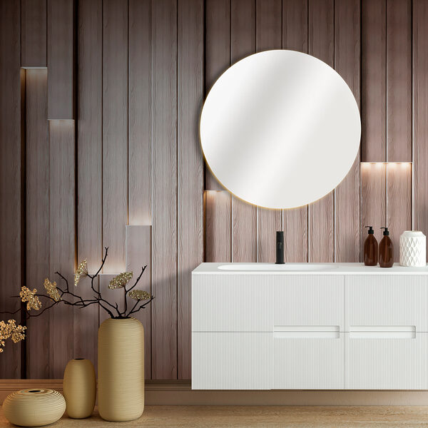 Gestructureerde houten muur met gloedvolle lijnen Fotobehang Gestructureerde houten muur met gloedvolle lijnen