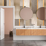 Fotobehang Geometrisch patroon met metallic accenten.