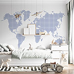 Fotobehang Kaart van de wereld