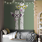 Fotobehang Giraffe met bril