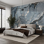 Fotobehang Blauw abstract marmeren textuurpatroon.