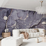 Fotobehang Abstract marmer met getextureerde golven.