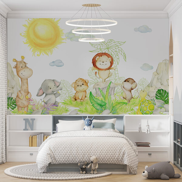 Giraffe met een glimlach Fotobehang Giraffe met een glimlach