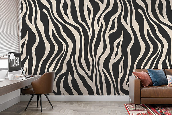 Zebrastrepenpatroon te zien Fotobehang Zebrastrepenpatroon te zien