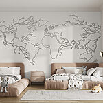 Fotobehang Kaart van de wereld