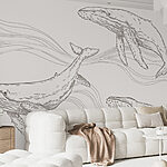 Fotobehang Walvis en bultrug