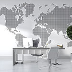 Fotobehang Kaart van de wereld