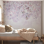 Fotobehang Delicate bloemen aquarel illustratie ontwerp