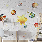 Fotobehang Aquarel van een planeet