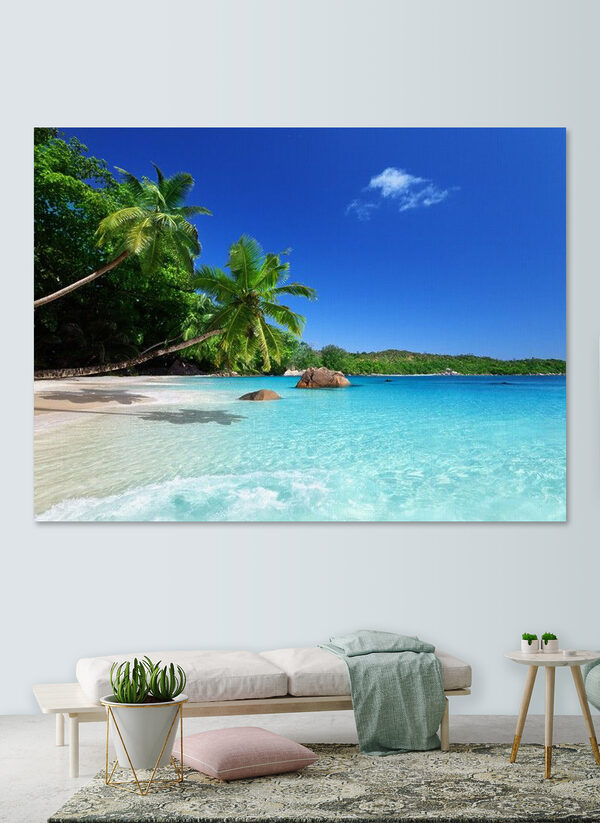 Paradijselijk strand met turquoise water Canvas Schilderijen Paradijselijk strand met turquoise water