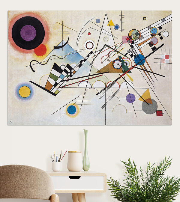 Kleurrijke abstracte geometrie en lijnen Canvas Schilderijen Kleurrijke abstracte geometrie en lijnen