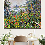 Canvas Schilderijen Kleurrijke bloemen onder een heldere hemel
