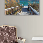 Canvas Schilderijen Blauwe lucht met witte wolken