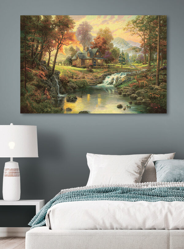 Vogel op een rots Canvas Schilderijen Vogel op een rots