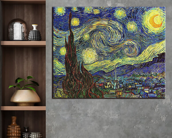 Canvas Schilderijen Canvas Schilderijen Schilderij van een sterrennacht (Artikelnummer: s15213)