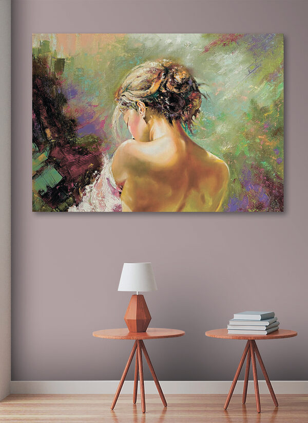 Schilderij van een vrouwenhoofd Canvas Schilderijen Schilderij van een vrouwenhoofd