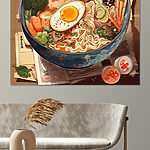 Canvas Schilderijen Kom ramen met stokjes en een ei