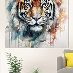 Canvas Schilderijen Schilderij van een tijger