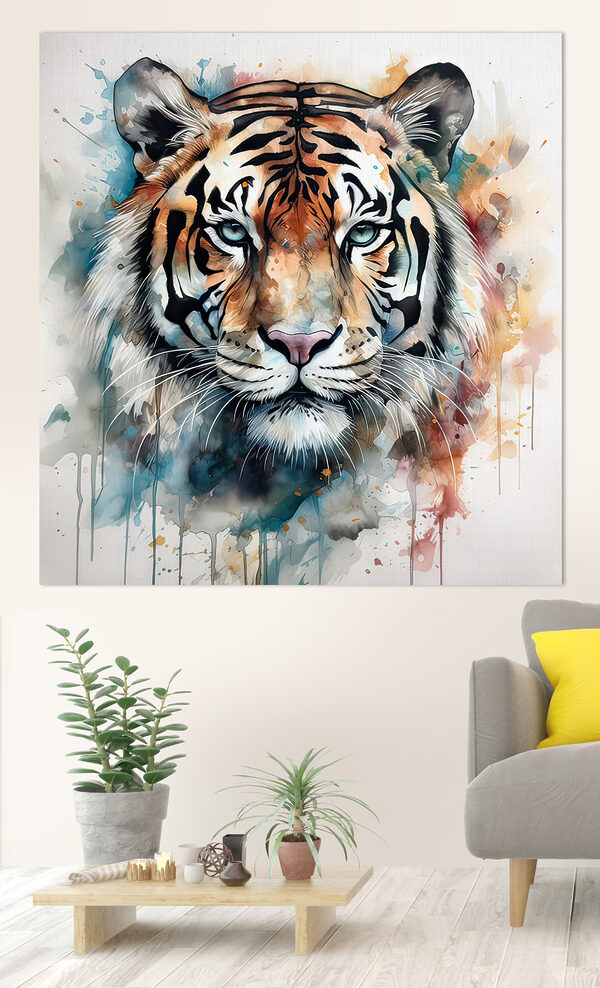 Schilderij van een tijger Canvas Schilderijen Schilderij van een tijger
