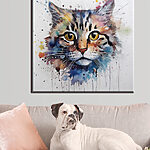 Canvas Schilderijen Schilderij van een kat
