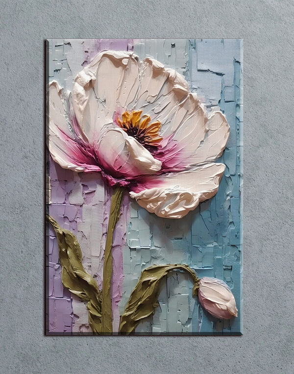 Schilderij van een bloem Canvas Schilderijen Schilderij van een bloem