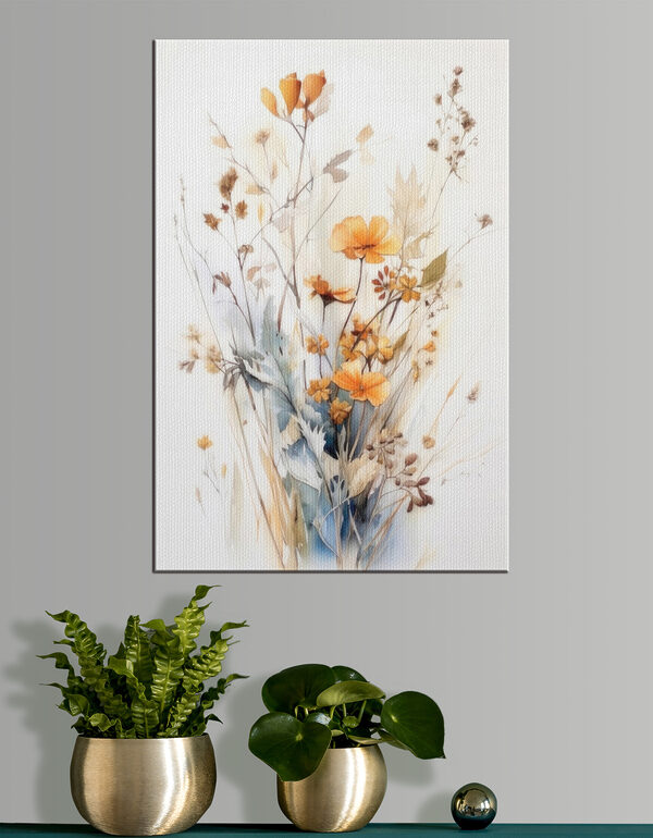 Delicaat aquarel bloemstuk geschilderd Canvas Schilderijen Delicaat aquarel bloemstuk geschilderd