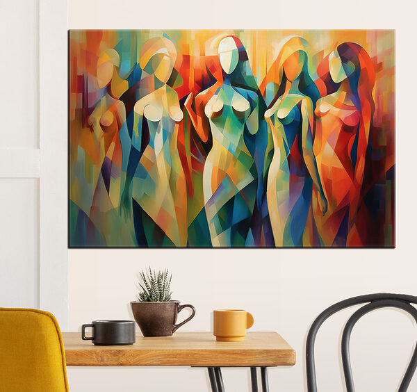 Schilderij van een vrouwenlichaam Canvas Schilderijen Schilderij van een vrouwenlichaam