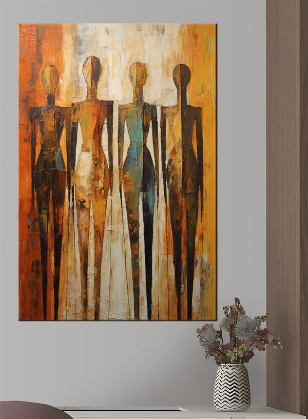 Schilderij van een groep mensen Canvas Schilderijen Schilderij van een groep mensen