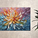 Canvas Schilderijen Kleurrijke abstracte bloemenexplosie