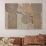 Canvas Schilderijen Abstract geometrisch patroon met cirkels.