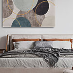 Canvas Schilderijen Abstract cirkels en ringen patroon.