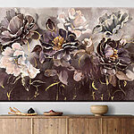 Canvas Schilderijen Elegante bloesems in gedekte tinten