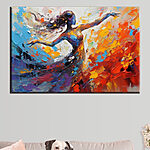 Canvas Schilderijen Schilderij van een dansende vrouw