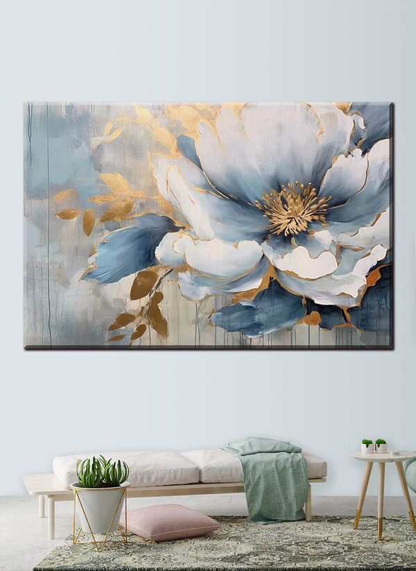 Schilderij van een bloem Canvas Schilderijen Schilderij van een bloem