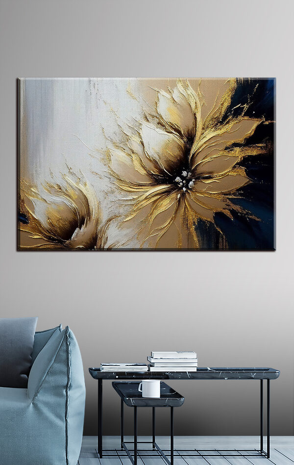 Schilderij van een bloem Canvas Schilderijen Schilderij van een bloem