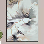 Canvas Schilderijen Elegante bloemenabstractie in zachte tinten