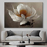 Canvas Schilderijen Elegante witte bloem in bloei.