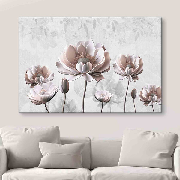 Sierlijk bewerkte bloesems in bloei Canvas Schilderijen Sierlijk bewerkte bloesems in bloei