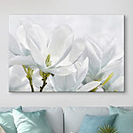 Canvas Schilderijen Witte magnolia bloeit in de lente.