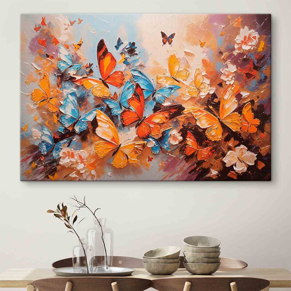 Schilderen van vlinders Canvas Schilderijen Schilderen van vlinders