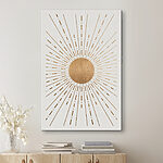 Canvas Schilderijen Stralend patroon met zonnestraalmotief.