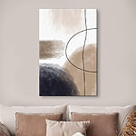 Canvas Schilderijen Abstracte vormen in neutrale tinten