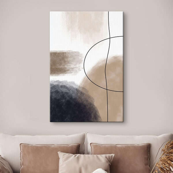 Abstracte vormen in neutrale tinten Canvas Schilderijen Abstracte vormen in neutrale tinten