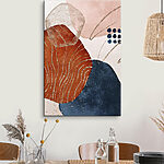 Canvas Schilderijen Abstracte vormen met glitteraccenten.