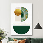 Canvas Schilderijen Geometrische vormen met marmeren textuur.